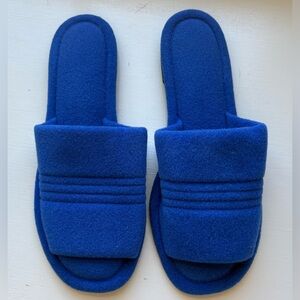 Vintage 1980s New Vanity Fair Slippers Royal Blue Small 5-6 RARE